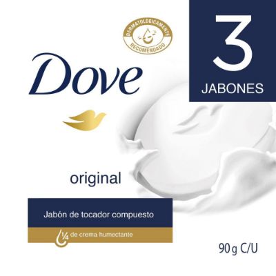 Imagen de Jabón Dove Original Barra x 3 Und 90GR (270GR)