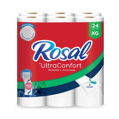 Imagen de Papel Higiénico Rosal Triple Hoja Rendidor x24 Rollos (600mts)