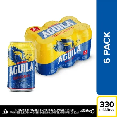 Imagen de Six - Pack De Cerveza Aguila En Lata ( 330 ml )