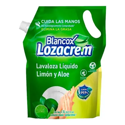 Imagen de Lavaplatos Liquido Blancox lozacrem Limon x 1500 Ml