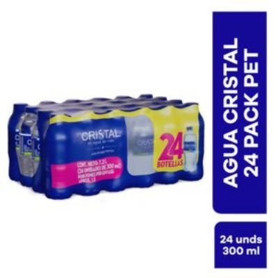 Imagen de Agua CRISTAL sin gas botella x24und 300ml (7200 ml)