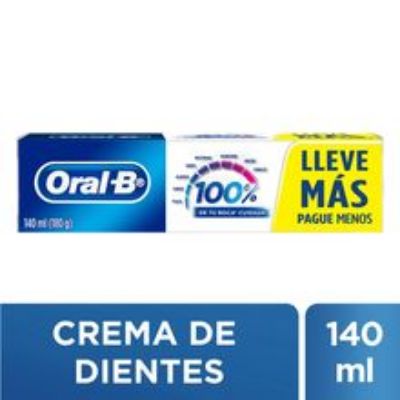 Imagen de Crema dental ORAL B 100% x140 ml