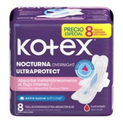 Imagen de Toallas higiénicas KOTEX nocturna x8 unds