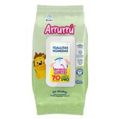 Imagen de Toallitas húmedas ARRURRÚ aloe manzanilla x70 unds