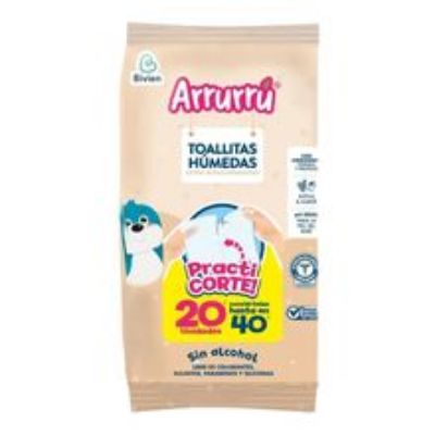 Imagen de Toallitas húmedas ARRURRÚ avena/karite x20 unds