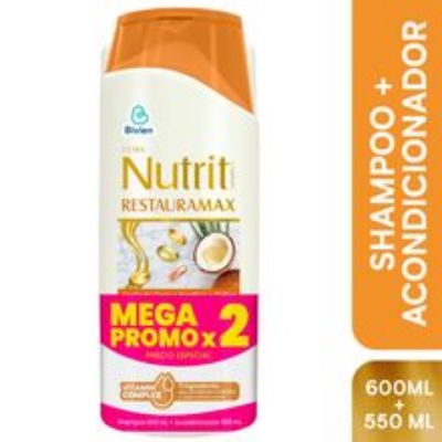 Imagen de Shampoo NUTRIT restauramax x600 ml + Acondicionador x550 ml precio especial