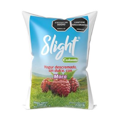 Imagen de Yogur Slight Mora Colanta Bolsa X 1000 g