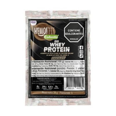 Imagen de Iso Whey Protein Chocolate Hello! Fit Colanta X 28g