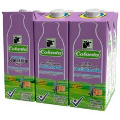 Imagen de Leche COLANTA deslactosada semidescremada 6 unds x1000 ml c/u