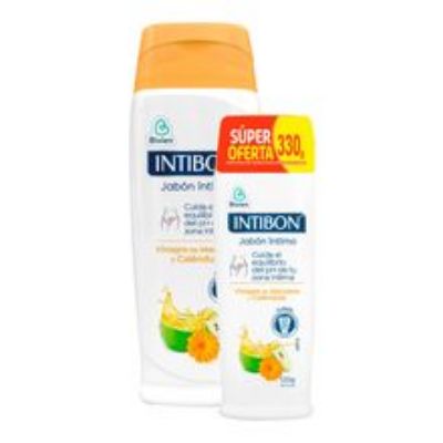 Imagen de Jabón íntimo INTIBON vinagre manzana & caléndula x210 g + jabón íntimo x120 g