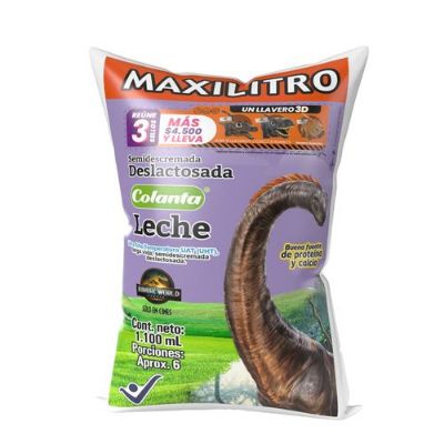 Imagen de Leche UHT Deslactosada Maxilitro Colanta Bolsa X 1100 ml