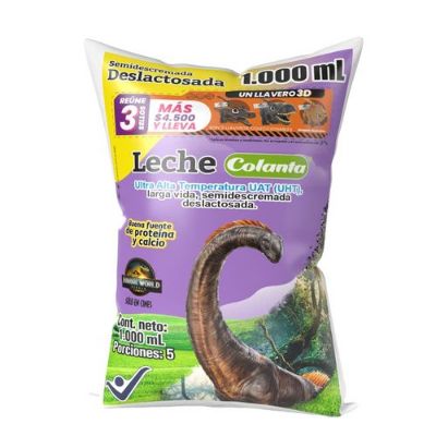 Imagen de Leche UHT deslactosada Colanta en Bolsa X 1000 ml