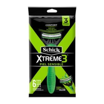 Imagen de Maquina de afeitar SCHICK Xtreme3 piel sensible x6 und