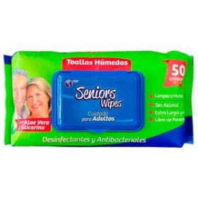 Imagen de Toallas Húmedas Cuidado Adultos SENIOR WIPES 50 und