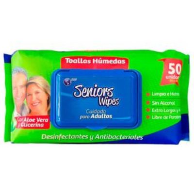 Imagen de Toallas Húmedas Cuidado Adultos SENIOR WIPES 50 und