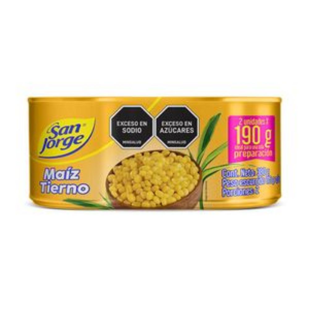 Imagen de Maíz tierno SAN JORGE Lata x2 und (230 gr)