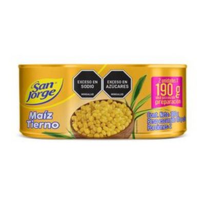 Imagen de Maíz tierno SAN JORGE Lata x2 und (230 gr)