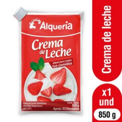 Imagen de Crema de leche ALQUERIA semientera (850 gr)