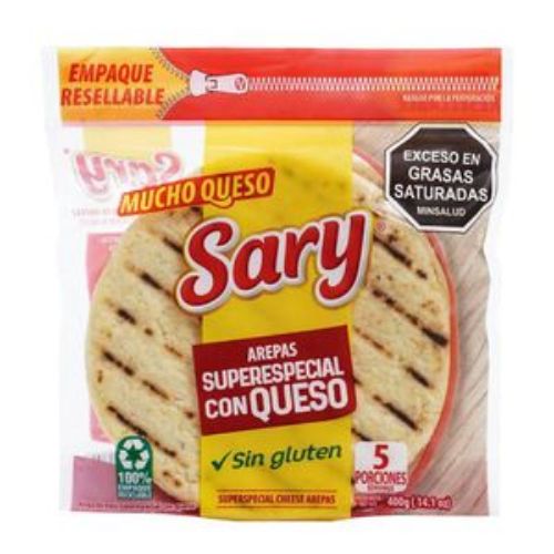 Imagen de Arepas de queso SARY súper especiales x5und (400 gr)