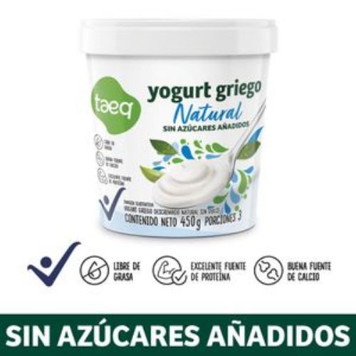 Imagen de Yogurt griego TAEQ natural sin azúcares añadidos (433 ml)