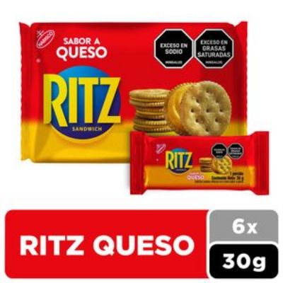 Imagen de Galletas RITZ rellenas de crema sabor queso x6und (180 gr)