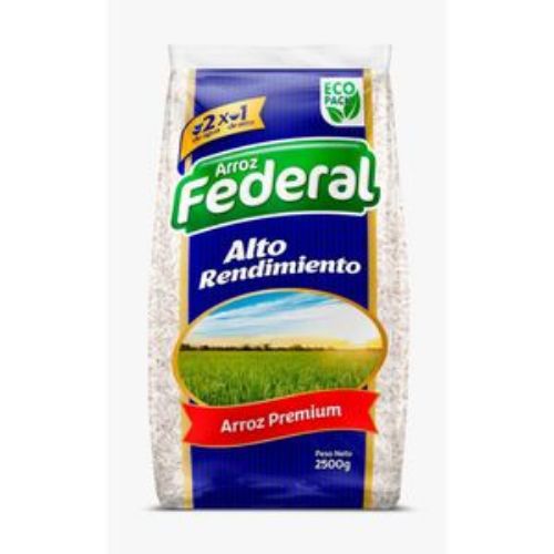Imagen de Arroz FEDERAL premium alto rendimiento (2500 gr)