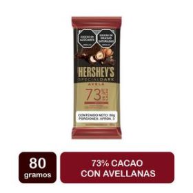 Imagen de Barra de chocolate HERSHEYS 73% cacao con avellanas (80 gr)