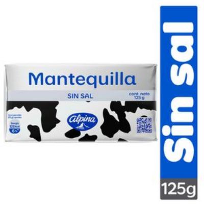 Imagen de Mantequilla Sin Sal ALPINA 125 gr