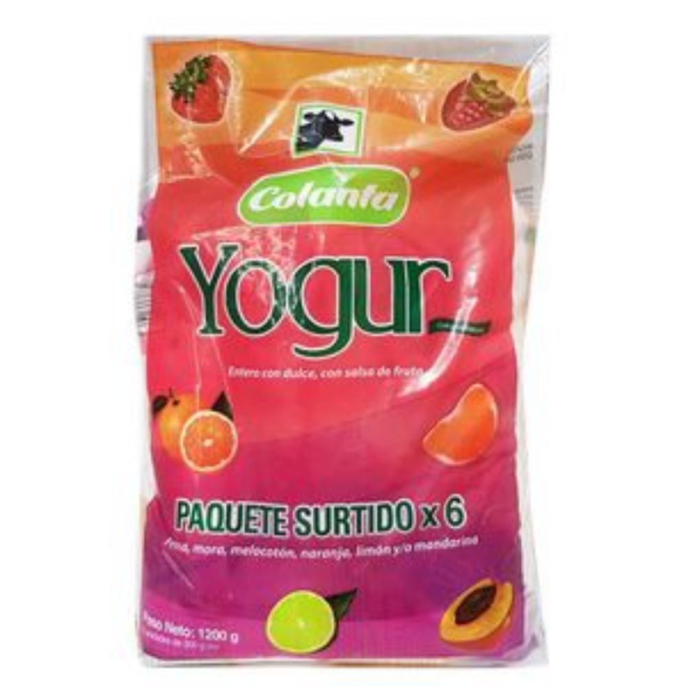 Imagen de Yogurt COLANTA sabores surtidos x6und (1137.721 ml)