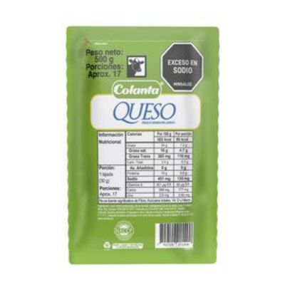 Imagen de Queso COLANTA fresco semiduro graso (500 gr)