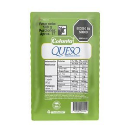 Imagen de Queso COLANTA fresco semiduro graso (500 gr)