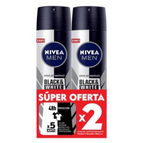 Imagen de Desodorante NIVEA black white men spray (300 ml)