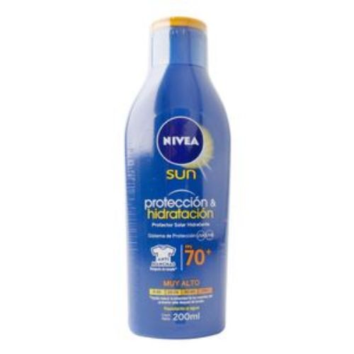 Imagen de Protector solar NIVEA protección hidratación FPS 70+ (200 ml)