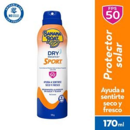 Imagen de Protector solar BANANA BOAT en spray dry balance sport FPS 50 (170 ml)