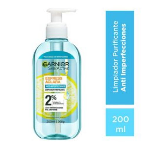 Imagen de Gel limpiador facial GARNIER SKIN ACTIVE Express aclara anti imperfecciones (200 ml)