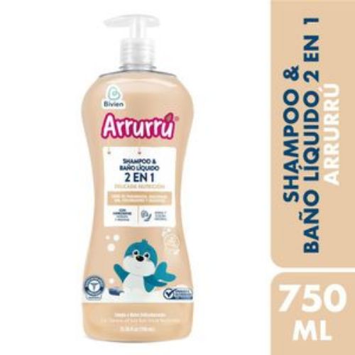 Imagen de Shampoo Bebe ARRURRU 2 EN 1 DELICADA NUT (750 ml)