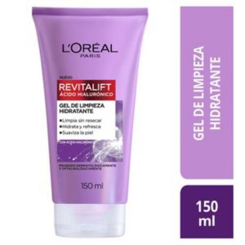 Imagen de Gel limpiador facial DERMO EXPERTISE Loreal Paris ácido hialurónico (150 ml)