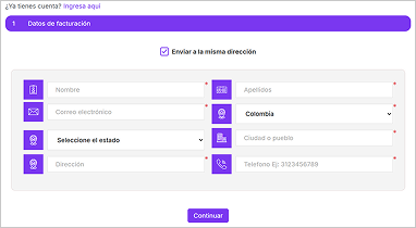 Formulario de datos