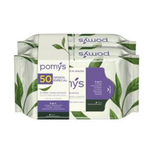 Imagen de Toallitas desmaquilladoras POMYS piel mixta a grasa x50und (50 UNIDAD)
