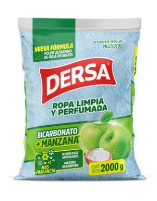 Imagen de Detergente en polvo DERSA multiusos bicarbonato + manzana (2000 gr)