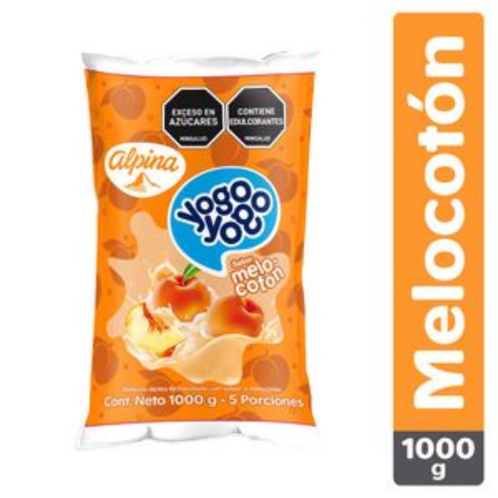 Imagen de Alim Lacteo Melocoton Bolsa YOGO YOGO 1000 gr