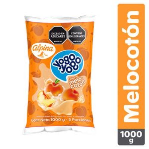 Imagen de Alim Lacteo Melocoton Bolsa YOGO YOGO 1000 gr
