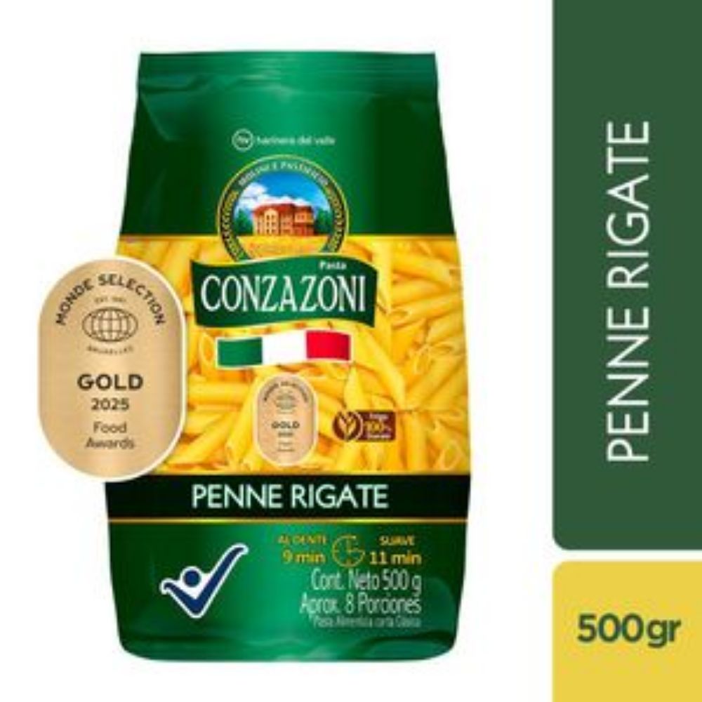 Imagen de Pastas CONZAZONI corta penne rigate (500 gr)