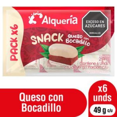 Imagen de Queso con bocadillo ALQUERIA snack x6und (294 gr)