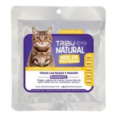 Imagen de Alimento húmedo para gato TRIBU natural mix de proteínas x200 g