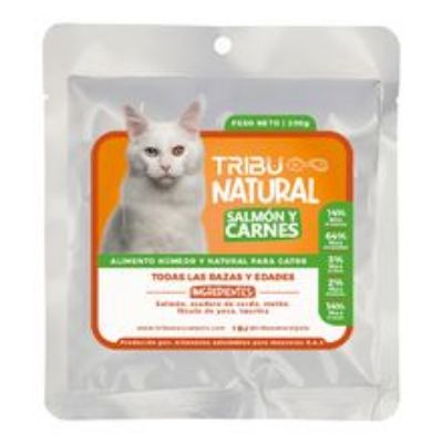Imagen de Alimento húmedo para gatos TRIBU salmón carne x200 g