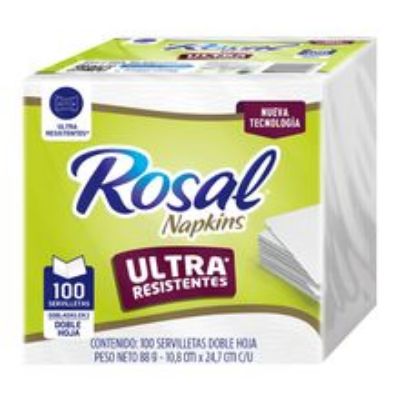 Imagen de Servilletas ROSAL napkins ultra resistentes x100 unds