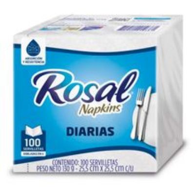 Imagen de Servilletas ROSAL PLUS mesa paquete x100 unds