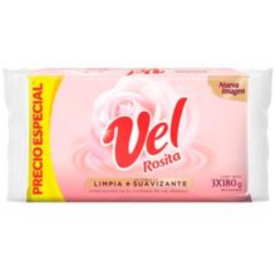 Imagen de Jabón VEL ROSITA suavizante 3 unds x180 g c/u