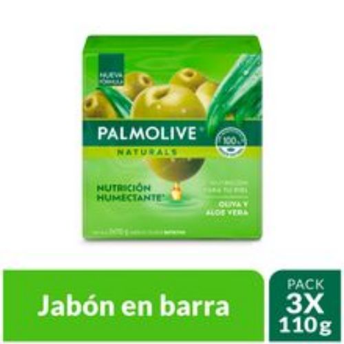 Imagen de Jabón PALMOLIVE oliva y aloe vera 3 unds x110 g c/u